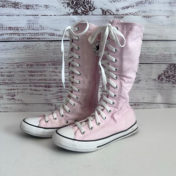 Converse Other - CONVERSE CHUCK TAYLOR YOUTH ALL STAR XXHI KNEE HIGH BOOTS PINK SIZE 2